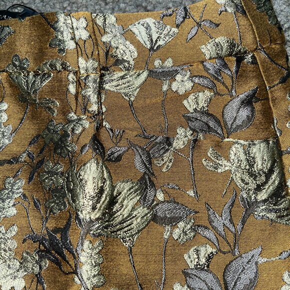 Banana Republic Floral Wide-Leg Trousers - Gold and White - Picture 4 of 16